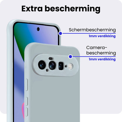 Google Pixel 11 Hoesje Siliconen Backcover Lichtgewicht - Lichtblauw
