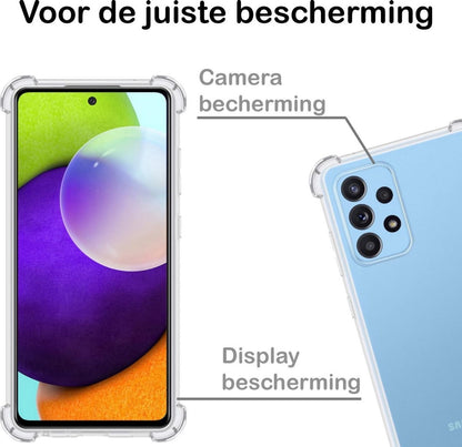 Samsung A52 Hoesje Shockproof Backcover Siliconen - Transparant