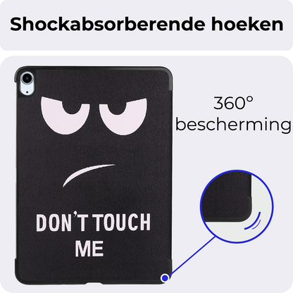 iPad Air 2024 / 2025 (11 inch) Trifold Bookcase Hoes met Penhouder voor Apple Pen - Don't Touch Me