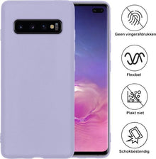 Samsung S10 Hoesje Siliconen Backcover Lichtgewicht - Lila