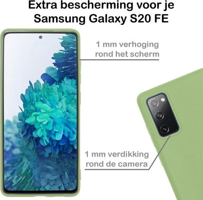 Samsung S20 FE Hoesje Siliconen Backcover Lichtgewicht - Groen
