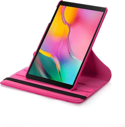iPad 10.2 2019/2020 Trifold Bookcase Hoes 360 Graden Draaibaar - Donkerroze