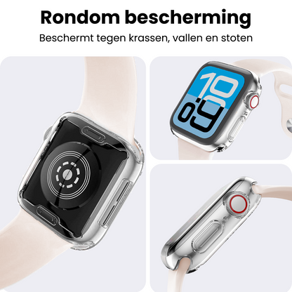 Apple Watch SE 3 44 mm Hoesje Siliconen Backcover Lichtgewicht - Transparant