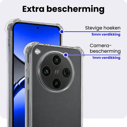 OPPO Find X8 Pro Hoesje Shockproof Backcover Siliconen - Transparant