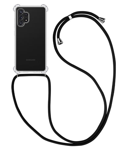 Samsung A32 4G Hoesje met Koord Backcover Shockproof - Transparant
