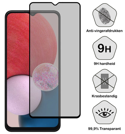 Samsung A13 5G Screenprotector Gehard Glas - Privacy
