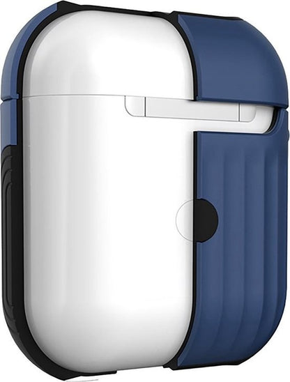 AirPods Hoesje Hard Cover met Ribbels - Donkerblauw