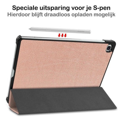 Samsung Galaxy Tab S6 Lite Hoesje Book Case - Rosðð goud