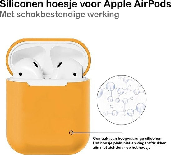 AirPods 1 Hoesje Ultra Dun Siliconen - Oranje