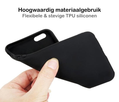 iPhone SE 2020 Hoesje Siliconen Backcover Lichtgewicht - Zwart