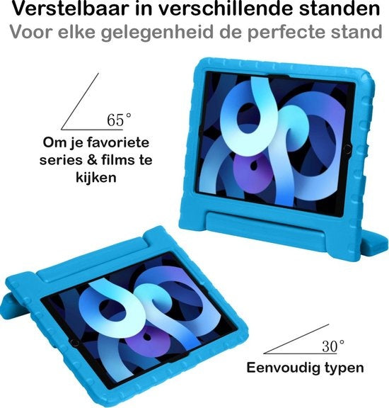 iPad Air 2020 Hoesje Kids Cover Bumper - Blauw