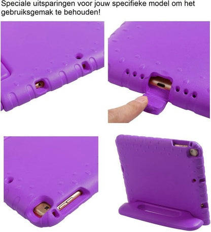 iPad Air 2 Hoesje Kids Cover Bumper Met Screenprotector - Paars