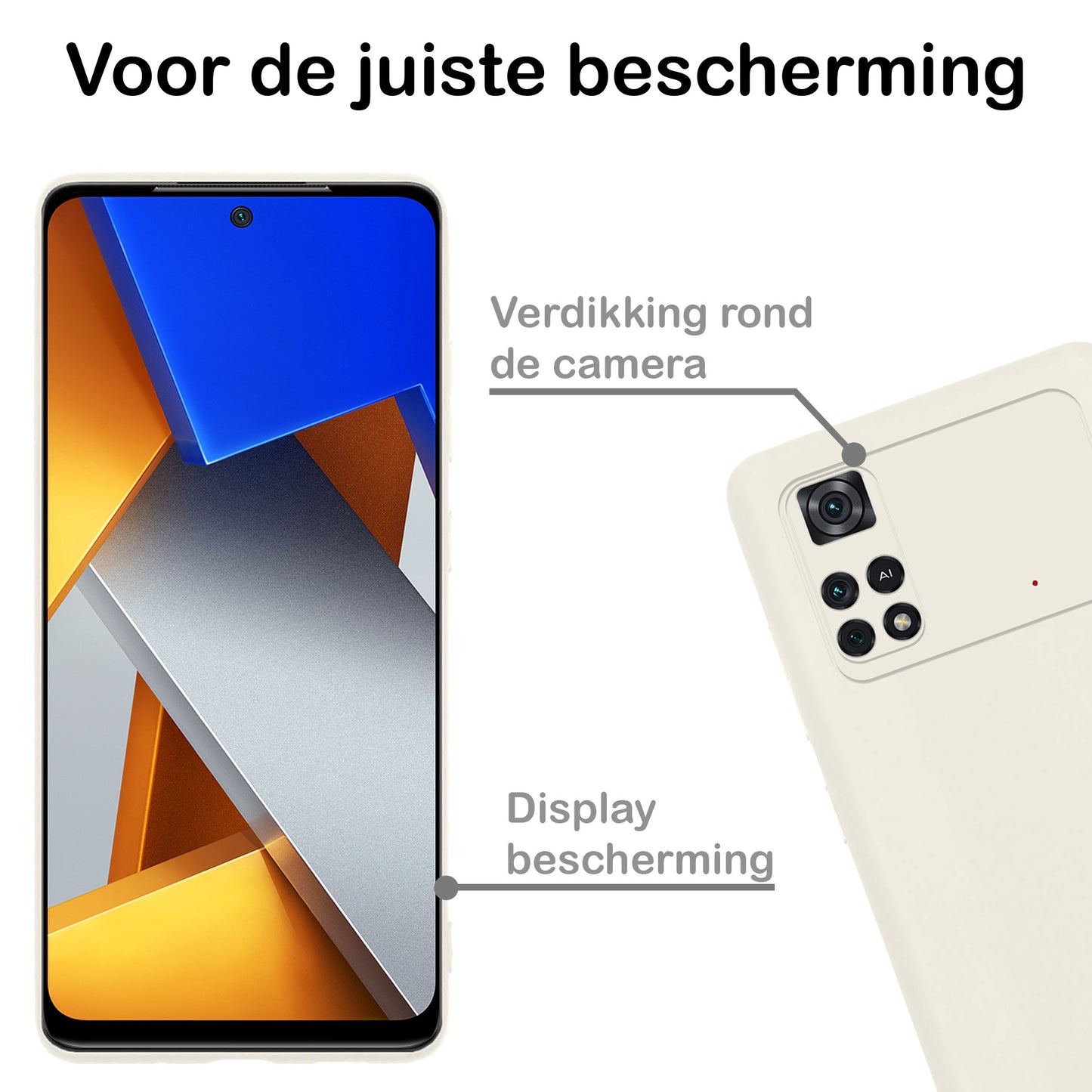 Poco M4 Pro 4G Hoesje Siliconen - Wit