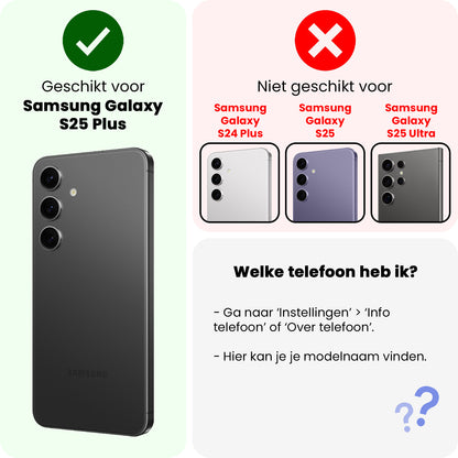 Samsung S25 Plus Hoesje Bookcase Cover met Kaarthouder - Donkerblauw