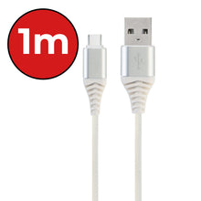 USB-C Kabels Oplaadkabel Datakabel USB C Kabel Nylon Gevlochten - USB C naar USB A Kabel - USB C Oplader - 1 meter - Wit