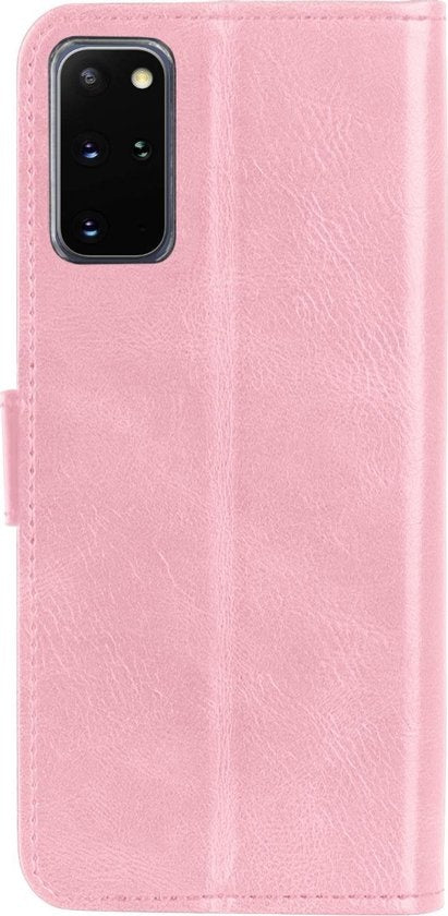 Samsung S20 Plus Hoesje Bookcase Cover met Kaarthouder - Lichtroze