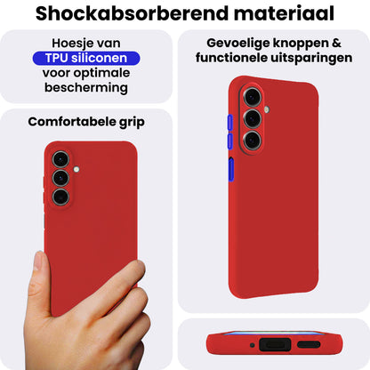 Samsung A27 Hoesje Siliconen Backcover Lichtgewicht - Rood