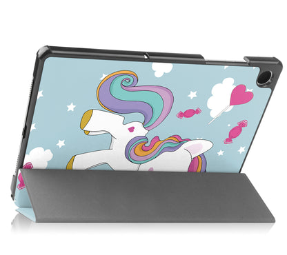 Samsung Galaxy Tab A9 Plus Trifold Bookcase Hoes - Eenhoorn
