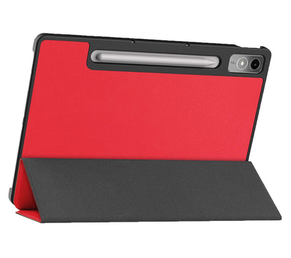 Lenovo Tab P12 Trifold Bookcase Hoes met Penhouder Lenovo Pen - Rood