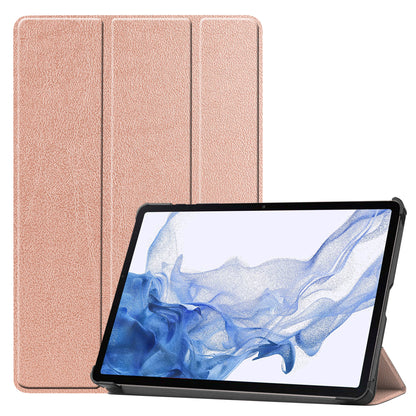 Samsung Galaxy Tab S10 Plus Trifold Bookcase Hoes met Penhouder voor S Pen - Rosé goud