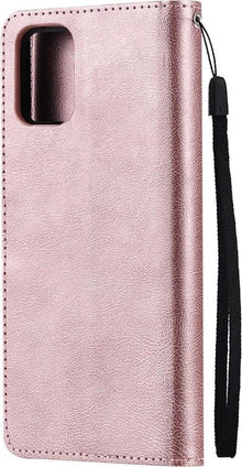 Samsung A41 Hoesje Bookcase Cover met Kaarthouder - Rosé goud