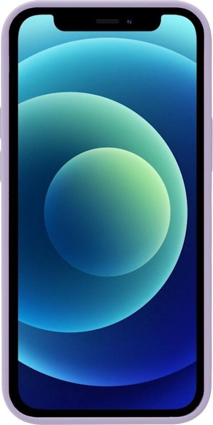 iPhone 12 Pro Max Hoesje Siliconen Backcover Lichtgewicht - Lila