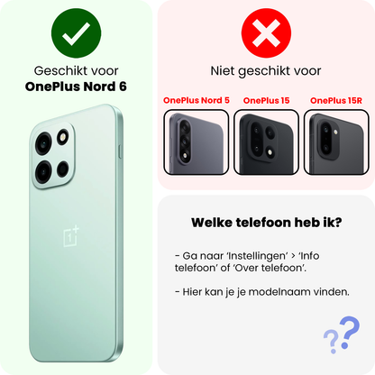 OnePlus Nord 6 Hoesje Siliconen Backcover Lichtgewicht - Zwart