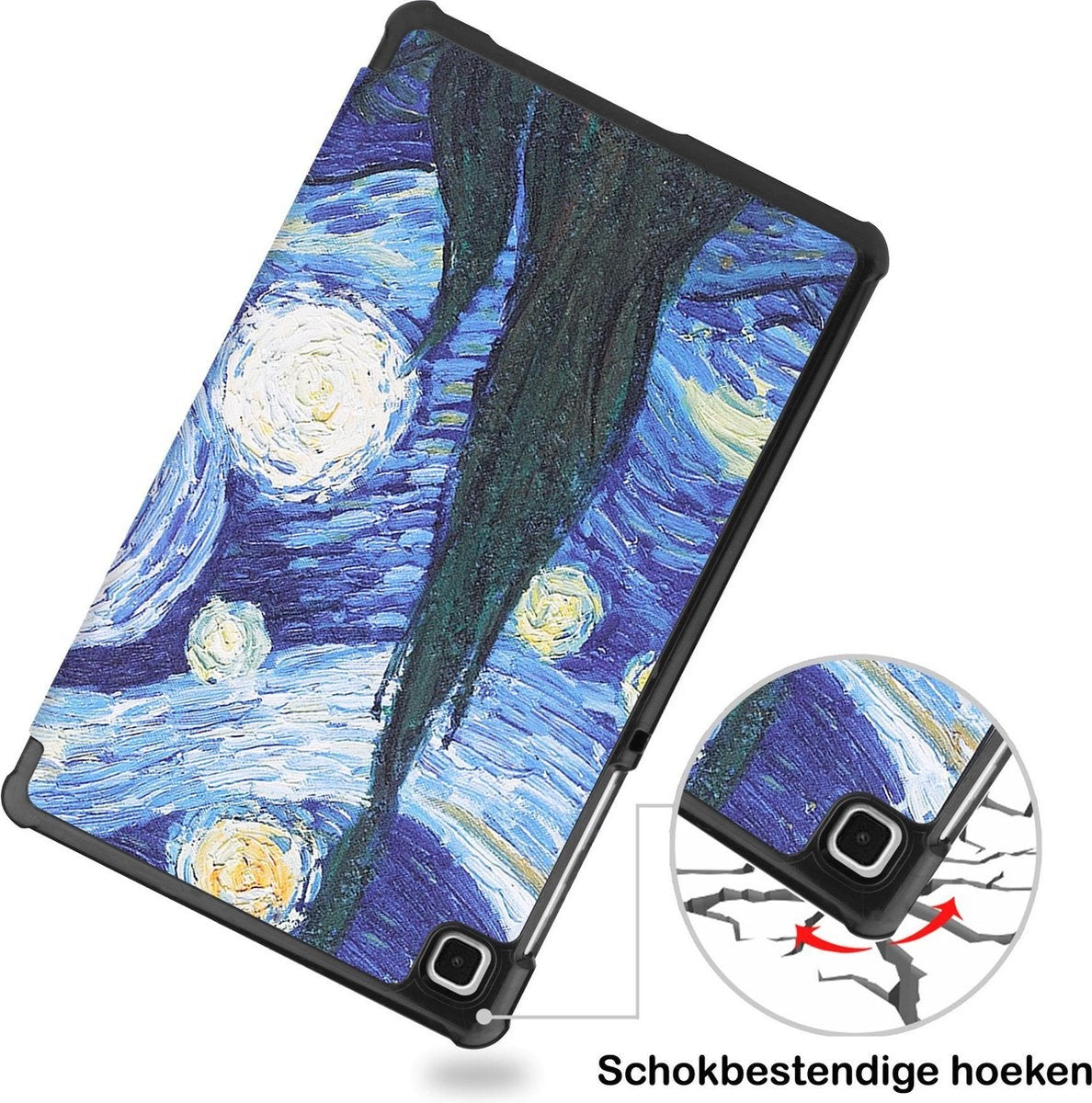 Samsung Galaxy Tab A7 Lite Hoesje Book Case - Sterrenhemel