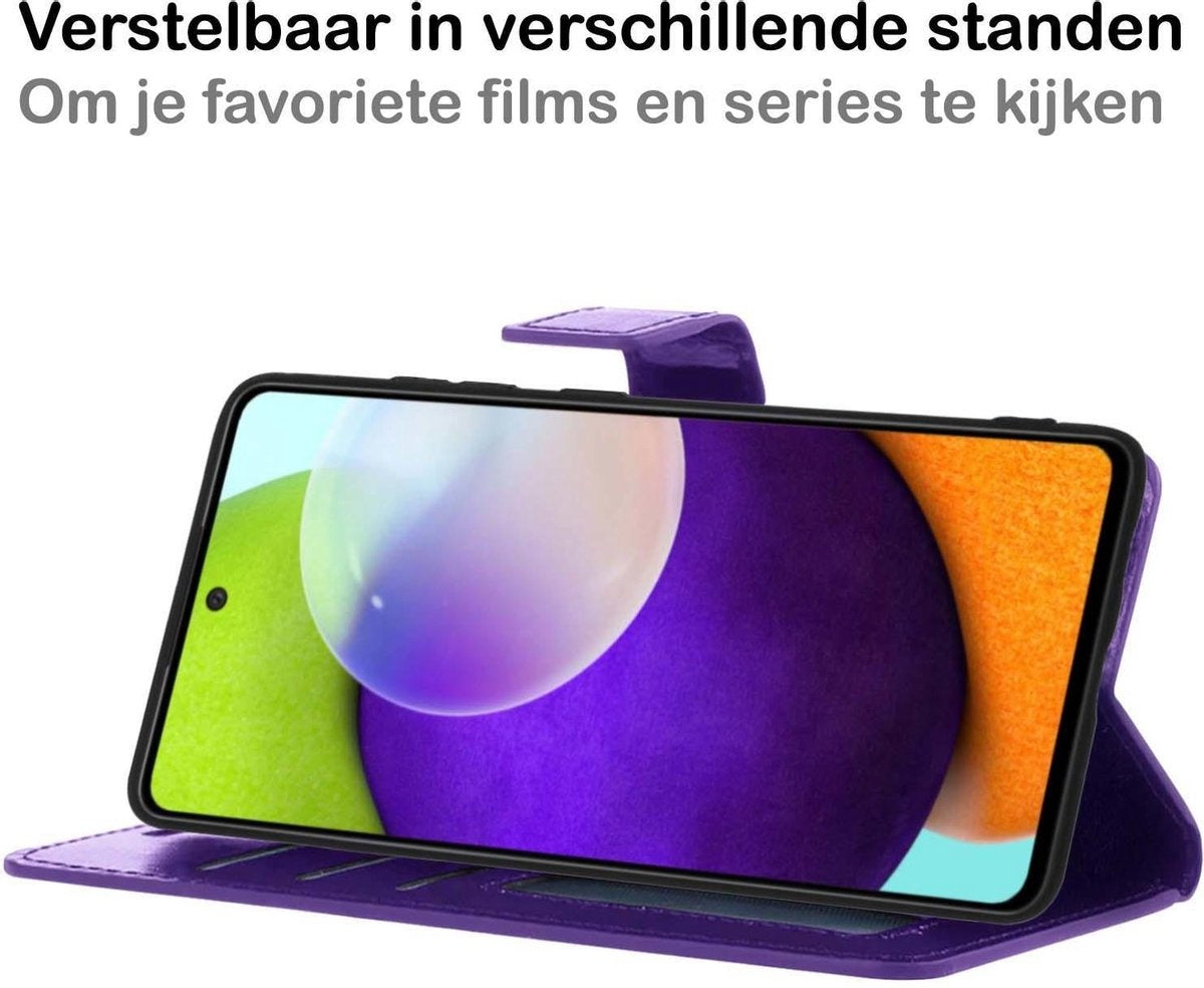 Samsung A52 5G Hoesje Book Case Kunstleer - Paars