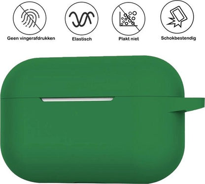 Airpods Pro Hoesje Siliconen Krasbestendig - Donkergroen