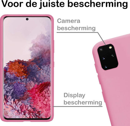 Samsung S20 Plus Hoesje Siliconen Backcover Lichtgewicht - Lichtroze