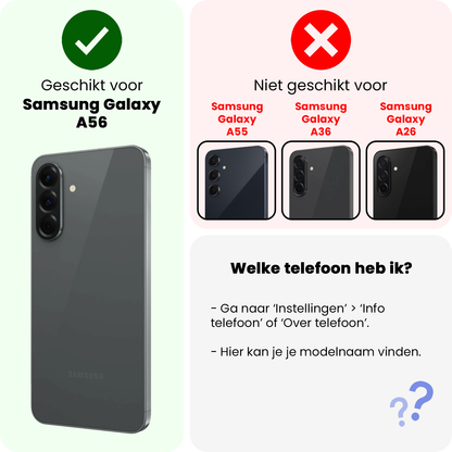 Samsung A56 Hoesje met Koord Backcover Shockproof - Transparant