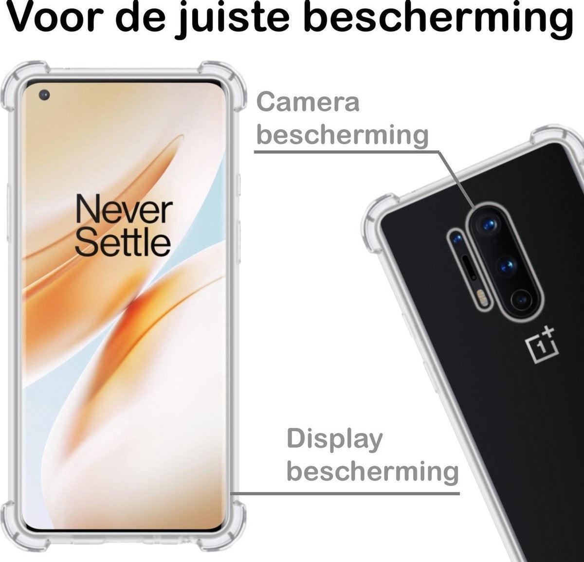 OnePlus 8 Pro Hoesje Shock Proof Siliconen - Transparant