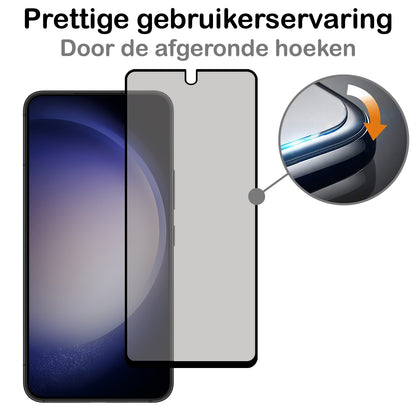 Samsung S23 Plus Screenprotector Gehard Glas - Privacy