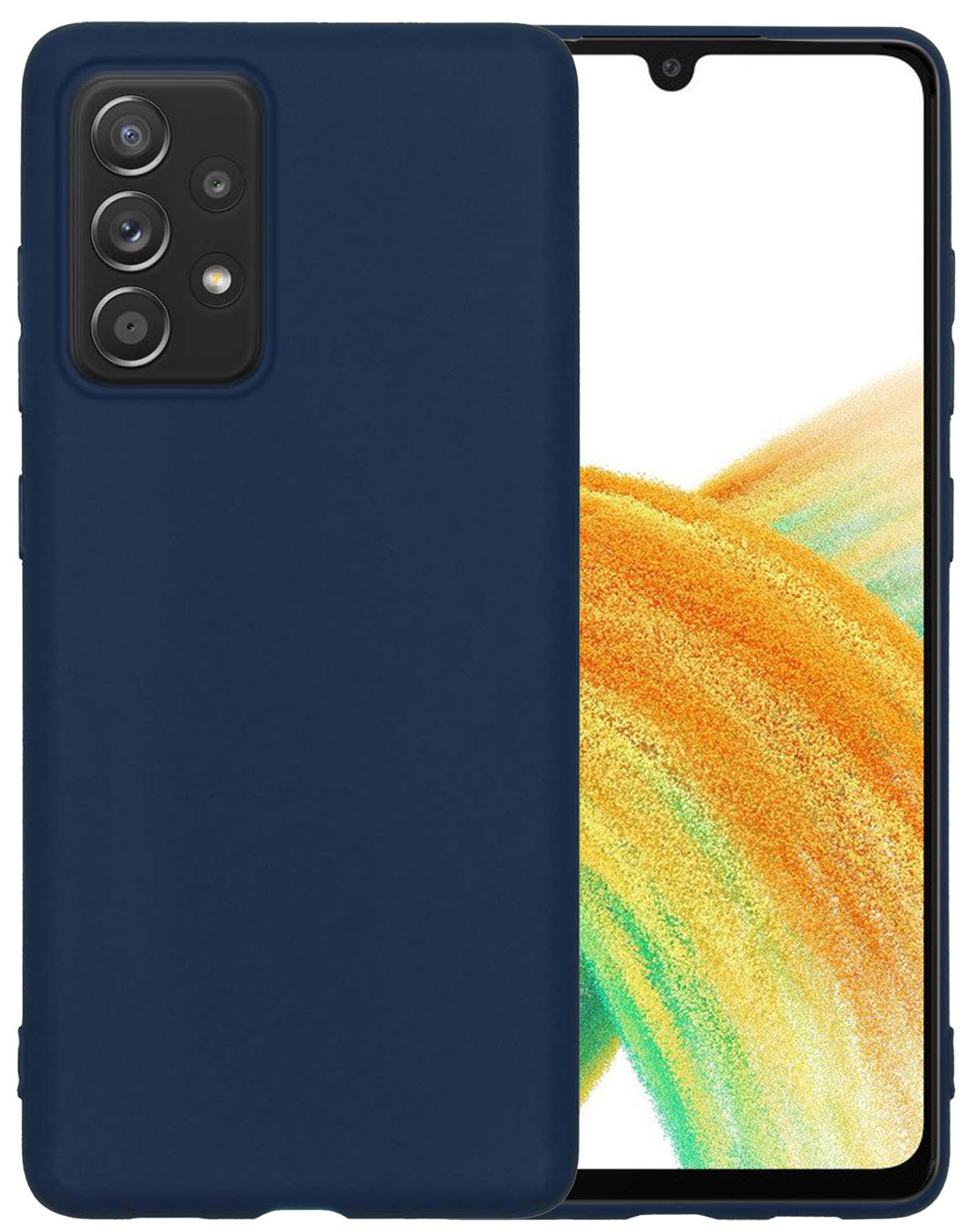 Samsung A33 Hoesje Siliconen - Donkerblauw