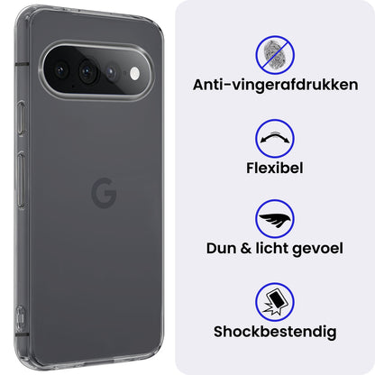 Google Pixel 11 Pro XL Hoesje Siliconen Backcover Lichtgewicht - Transparant