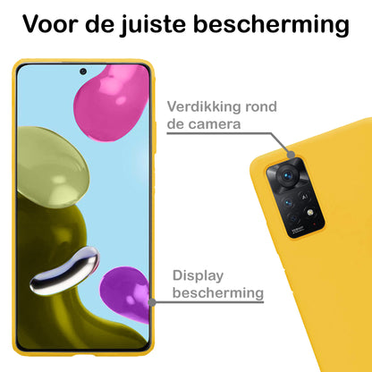 Xiaomi Redmi Note 11s Hoesje Siliconen Backcover Lichtgewicht - Geel