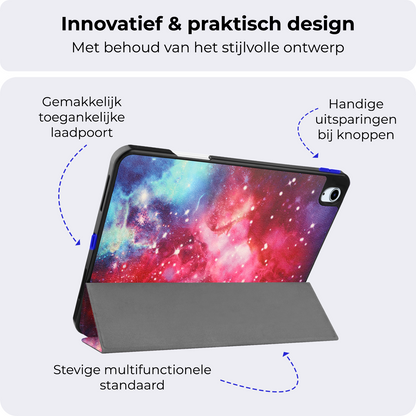 iPad Air 2024 (13 inch) Hoesje Book Case Met Apple Pencil Uitsparing - Galaxy