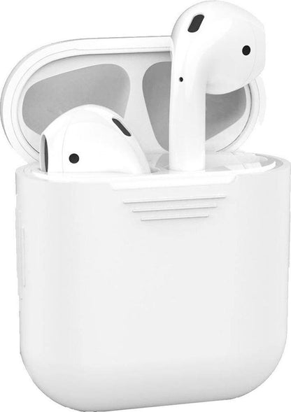 AirPods 2 Hoesje Siliconen met Clip - Wit