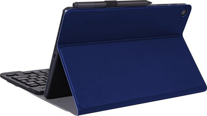 Samsung Galaxy Tab A 10.1 2019 Hoesje Toetsenbord Case Kunstleer - Donkerblauw