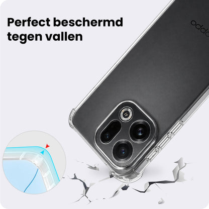 OPPO Find X9 Hoesje Shockproof Backcover Siliconen - Transparant