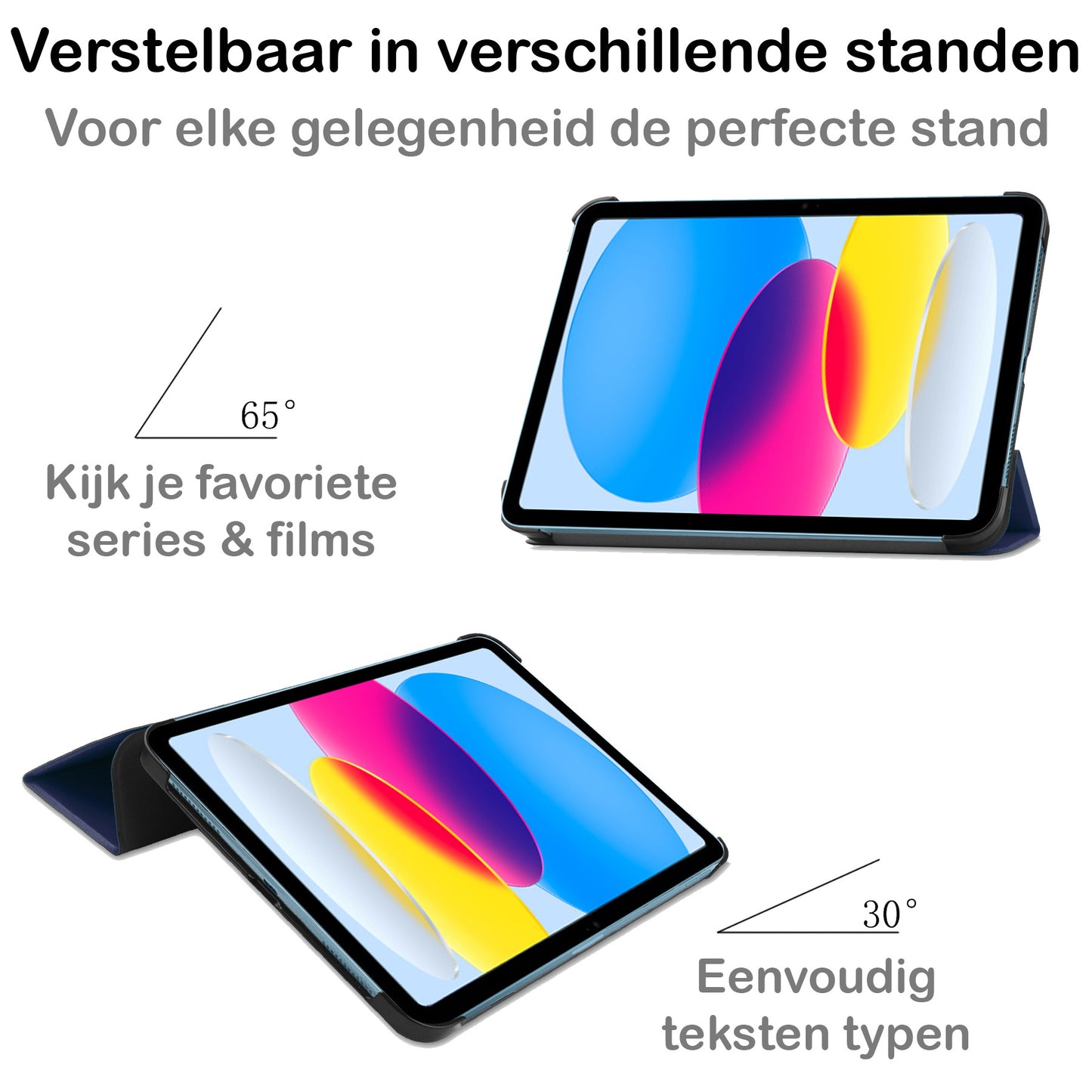 iPad 2022 Hoesje Book Case - Donkerblauw