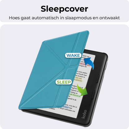 Kobo Libra Colour Bookcase Hoes Shockabsorberend - Turquoise