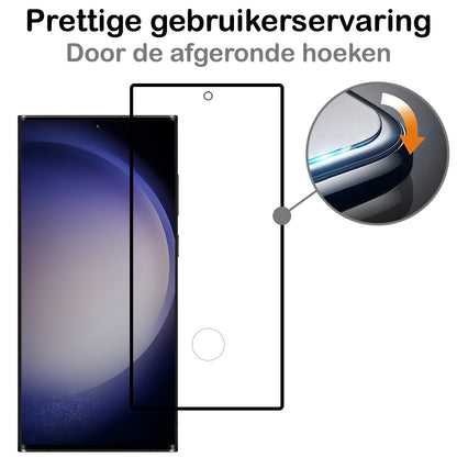 Samsung S23 Ultra Screenprotector Gehard Glas - Full Screen