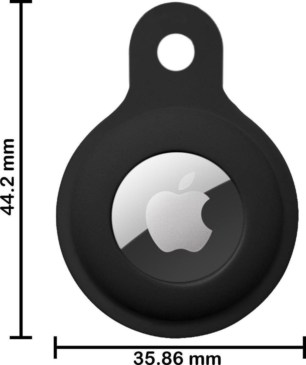 Apple AirTag Sleutelhanger Hoesje Siliconen - Zwart