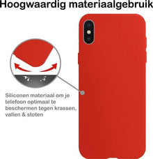 iPhone Xs Hoesje Siliconen Backcover Lichtgewicht - Rood
