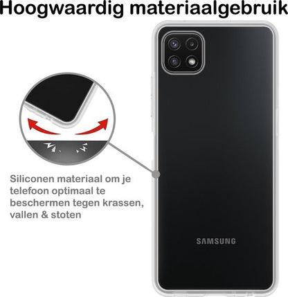 Samsung A22 5G Hoesje Siliconen - Transparant