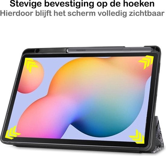 Samsung Galaxy Tab S6 Lite Tablethoes Smcpen Met Screenprotector - Eiffeltoren