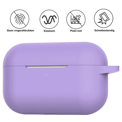AirPods Pro 2 Hoesje Siliconen Krasbestendig - Lila