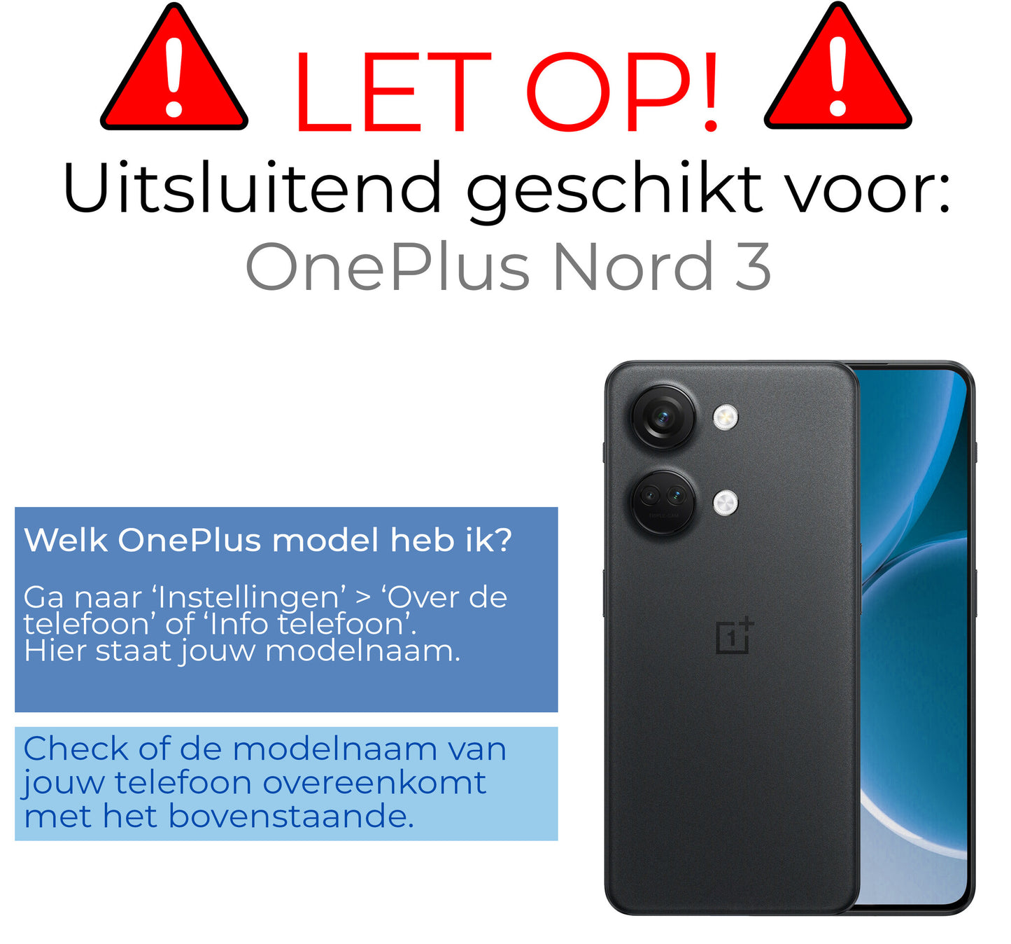 OnePlus Nord 3 Hoesje Book Case Kunstleer - Donkerblauw